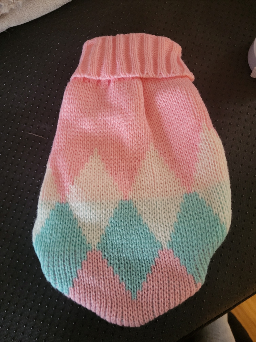Pink Argyle Pet Sweater